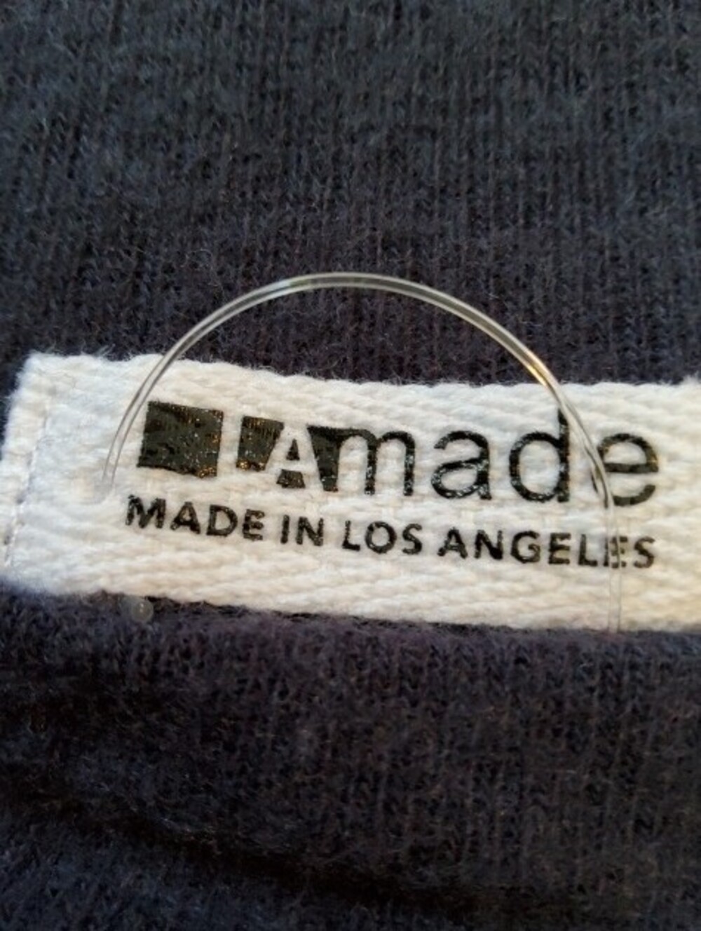 LAmade Navy Crewneck Drawstring Hem Sweater NWT Medium - Picture 3 of 14